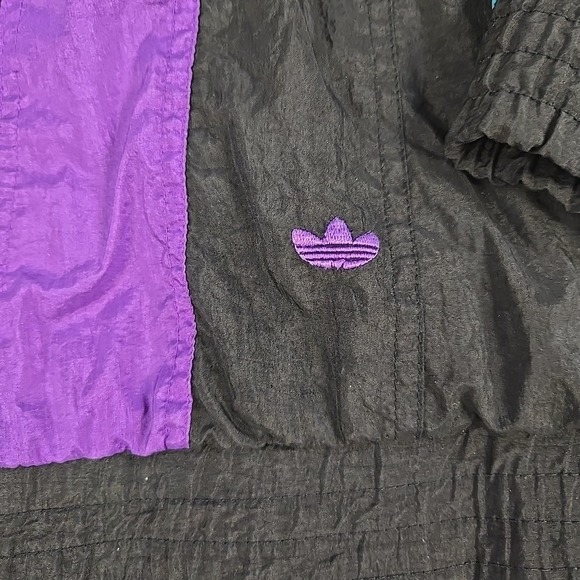 Vintage 80s Adidas Track Jacket Mens Size XL Purple Teal Orange Black Trefoil - Picture 3 of 16